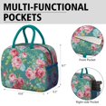 thumbnail image 6 of Womens Pioneer Flower Floral Print Pattern Lunch Box for Work,Insulated Lunch Bag for Women,Loncheras Para Mujer,Leakproof Adult Lunch Bag for Work,Beach,Travel,Picnic,Camping, 6 of 7