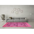 thumbnail image 3 of Ahgly Company Indoor Square Oriental Pink Modern Area Rugs, 7' Square, 3 of 4