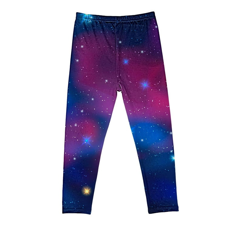 AJTQTH Girls Running Pants Cute 3D Galaxy Print High Waisted Soft