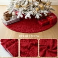 thumbnail image 6 of Sanmadrola Christmas Tree Skirt Red Plush Skirts Large Christmas Decorations Indoor Xmas Ornaments Holiday Decor for Home Party Holiday Decorations, 30in, 6 of 10