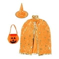 thumbnail image 4 of Conjunto disfraz Halloween Yinane Capa Mago Naranja, 4 of 8