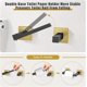 thumbnail image 3 of Juego de 10 piezas de accesorios de baño negro y dorado, juego de toallero de acero inoxidable SUS304 con barras para toallas para baño montado en la pared, 60 cm, 3 of 4