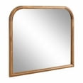 thumbnail image 1 of Kate and Laurel Glenby Transitional Wide Arch Wall Mirror, 34 x 28, Rustic Brown, Wooden Farmhouse Arched Bathroom Mirror with Rounded and Stepped Frame Profile, 1 of 8