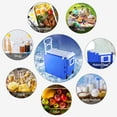 thumbnail image 4 of Outdoor Picnic Foldable Multi-function Rolling Cooler Upgraded Stool Blue, 4 of 15