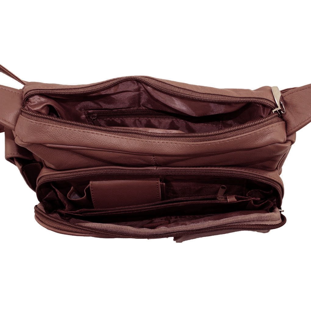 SILVERFEVER Medium Leather Hobo Handbag for Women  Shoulder Purse with Built-in Wallet Organizer, Genuine Leather Everyday Bag