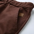 thumbnail image 6 of Outfmvch Cargo Pants for Men Long Johns for Men's Solid Color Tooling Multi-pocket Casual Pants Leggings Trousers Men's Pants Brown L, 6 of 7
