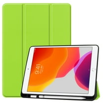 iPad 10.2" 2019 Case with Pencil Holder, iPad 7th Generation Case, Allytech Slim Shockproof Trifold Stand Folio Smart Cover Auto Sleep Wake Flexible TPU Back Cover for Apple iPad 10.2,Green