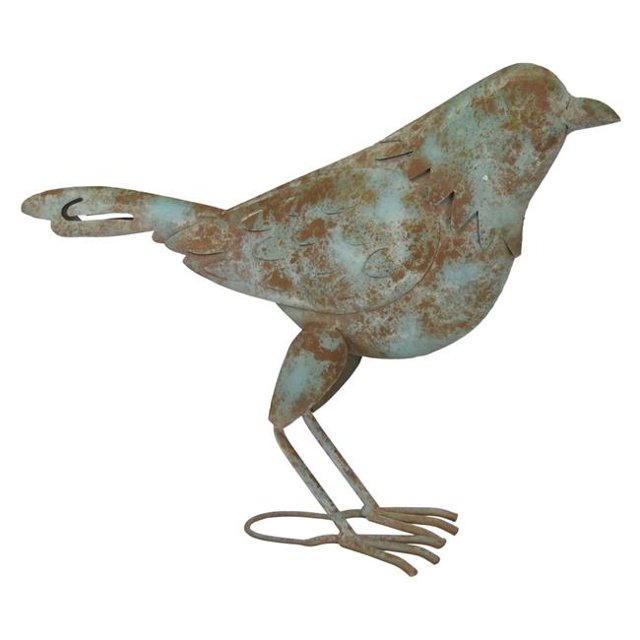 Plutus Brands PBTH92423 Metal Bird Decoration, Blue