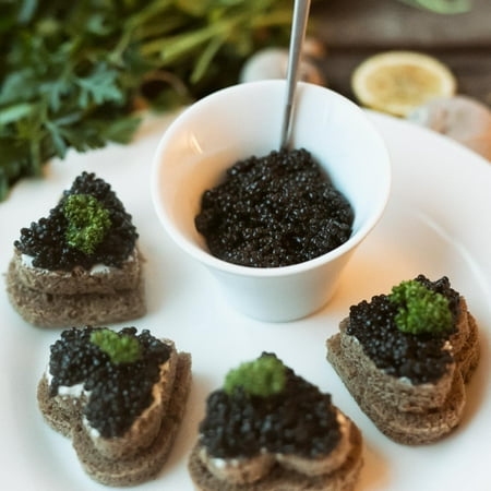 Ossetra Sturgeon Caviar Classic Fresh Black Caviar 2 oz