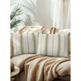 thumbnail image 2 of Outdoor Pillows Waterproof, Sage Green Striped Bedding Throw Pillows with Insert for Couch Sofa Bed, Modern Minimalist Stripes Farmhouse 12x20 Inch Pillowcases Decorative Patio Pillow Set of 2, 2 of 8