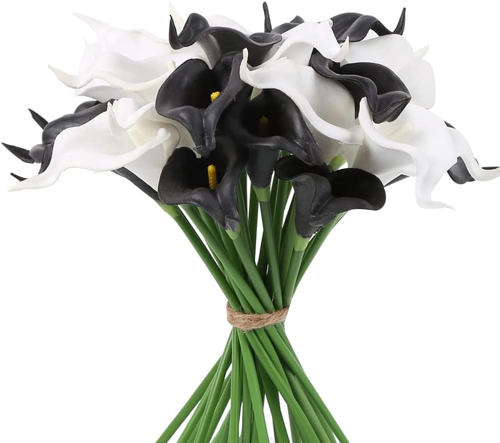 Zukuco Artificial Flowers Faux Flower Real Touch Fake Flowers Calla Lily for Wedding Bouquet