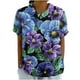 thumbnail image 1 of Blusas de Manga Corta para las Mujeres Cuello de Muñeca Lindo Lino Algodón, Impreso Suelto Camiseta para el Uso Casual, Diario Y de Verano, 1 of 4