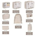 thumbnail image 3 of 8Pcs Set Travel Organizer Storage Bags Suitcase Packing Set Storage Cases Portable Luggage Organizer Clothes Shoe Tidy Pouch - Striped Color, 3 of 15