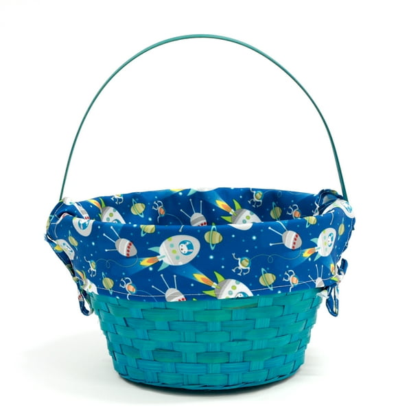Easter Basket 10in Teal Space