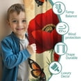 thumbnail image 3 of Blackout Kids Curtains,Red Flower Butterflies Childrens Insulated Curtains Set Of 2,Bedroom Essentials,Toddler Room Decor 42x54in(106x137cm), 3 of 4