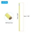 thumbnail image 2 of Uxcell Round Pencils, 12 Pack Triangle HB Graphite Pencil with Eraser, Yellow, 2 of 6