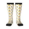 thumbnail image 2 of Lsque Bees and Flowers Printed Crew Socks Men's Women's LightWeight Thin Casual Calf Socks ,Knee High Socks,Cotton Socks, 2 of 9