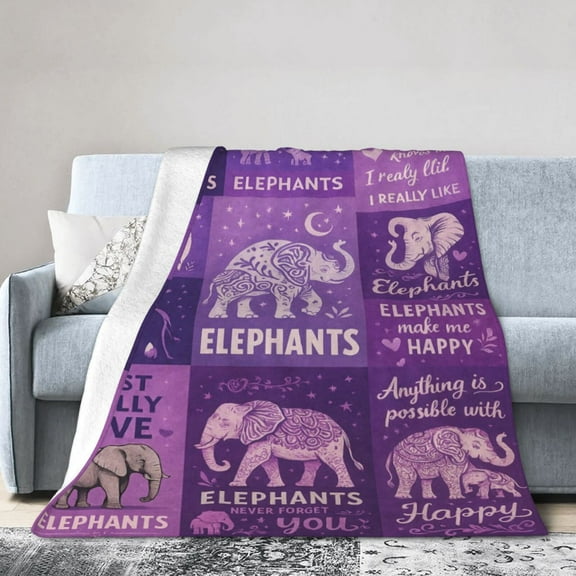 Elephant Blanket Gifts for Women, Elephant Decor, Elephants Gifts for Elephants Lovers on Christmas Valentine Mother’s Day Birthday 50x40