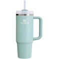 thumbnail image 1 of Vaso Stanley Quencher H2.0 con mango y pajita, 900 ml, Seafoam, 1 of 7