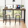 thumbnail image 4 of FDW 55” Bar Height Pub Table, Counter Height, Sturdy Legs & Adjustable Foot Pads, for Bar, Pub, Kitchen, Dining Room, Coffee Shop – Brown, 4 of 7
