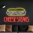 thumbnail image 3 of Handmadetneonsign Custom Cheese Steaks Neon Sign, Cheese Steak LED Sign, Sandwich Neon Light, 3 of 5