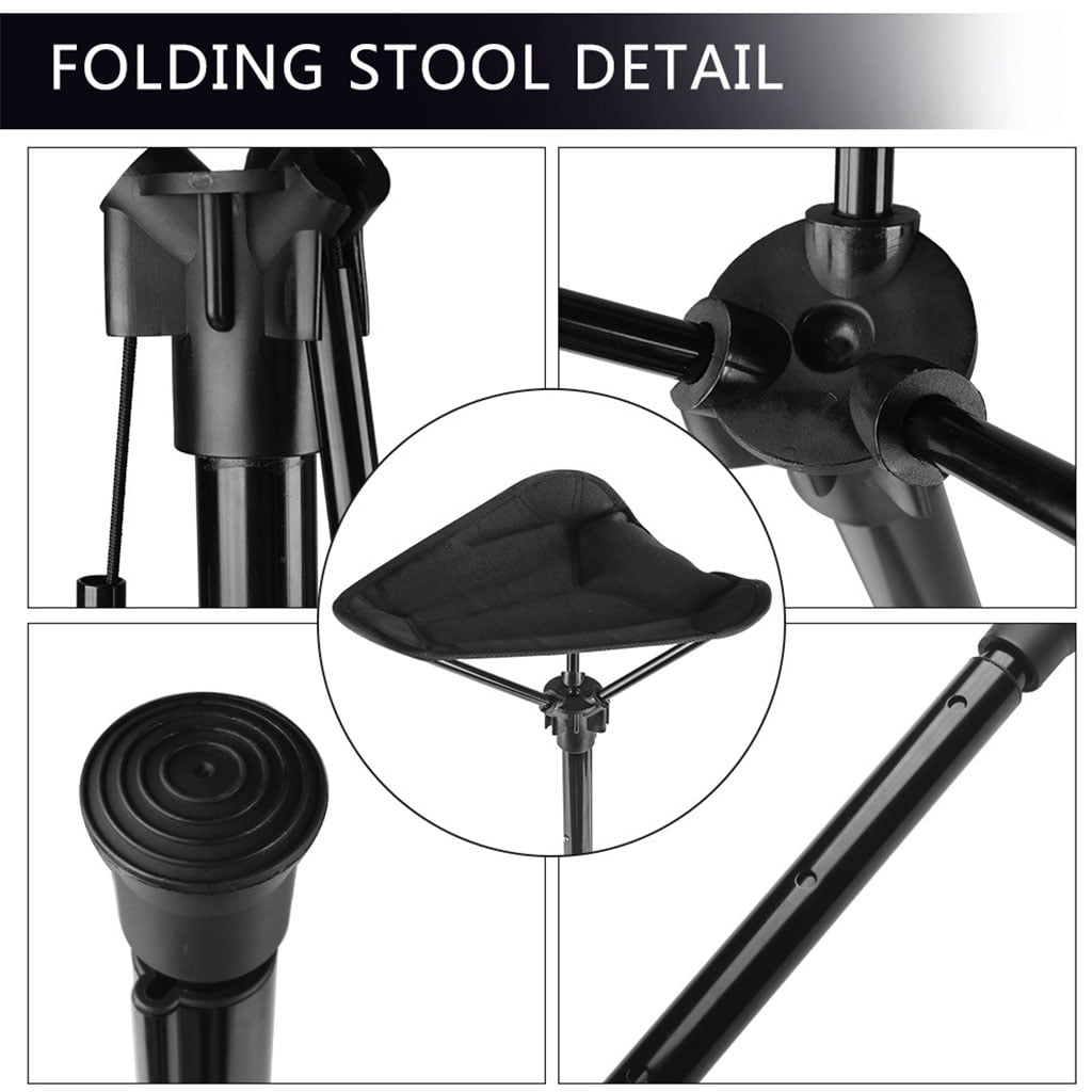 JZROCKER Adjustable Telescopic Foldable Stool Single Leg High Chair Tall Slacker Chair