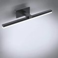 thumbnail image 1 of Luz de espejo LED de 9W, luz de espejo de baño blanca fría 6000K 40cm Iluminación frontal de espejo Iluminación de gabinete de baño 720LM Lámpara de pared de espejo LED negra para baño Inodoro, 1 of 5