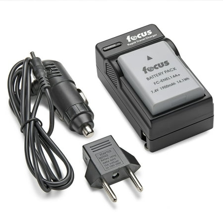 UPC: 0616639703757 | Focus Replacement Rechargeable Lithium-Ion Battery and Charger for Nikon EN-EL14