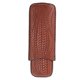 thumbnail image 1 of Elegante Estuche Para Puros De Estilo Vintage Con Bolsillo Frontal, Estuche Para Puros Portátil Con 2 Soportes, Cuero Con Patrón Tejido Para Facilitar Su Transporte, 1 of 7