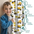 thumbnail image 3 of Blackout Kids Curtains,Cartoon Construction Vehicles Stars Childrens Insulated Curtains Set Of 2,Bedroom Essentials,Toddler Room Decor 42"x54", 3 of 5
