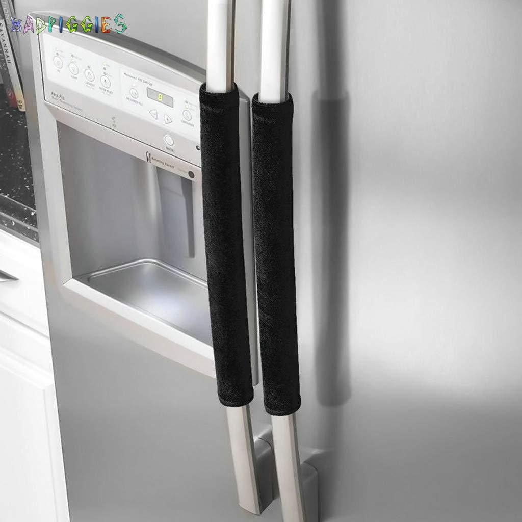 Snilety Funny Skull Refrigerator Door Handle Cover Halloween Decor Sleleton Print Kitchen Appliance Handle Cover Door Cloth Protector Dust Cover 2pc Set 