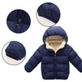 thumbnail image 6 of Godderr Toddler Kids Fleece down Outerwear Hooded Winter Coat Puffer down Jacket Baby Windproof Fleece Lined down Cotton Snowsuit Jacket for 1-7Y, 6 of 7