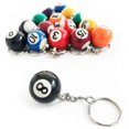 thumbnail image 4 of Colorful Billiard Ball Keychain Set 16 Pcs, Key Chain Balls Eightball Billar Chains Accessories, 4 of 5