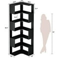 thumbnail image 2 of IRONCK Corner Bookcase, Modern 6 Tier Corner Bookshelf, Freestanding L Shaped Open Storage Display for Office Living Room, Black, 2 of 8