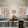 thumbnail image 2 of Vintage Kitchen Food Cooking Chef Tier Cafe Curtains for Bathroom Living RV Rod Pocket Window Drapes 36 Inch 2 Panels Set 28"x36" 2 Panels Window Treatment Tiers, 2 of 4