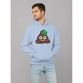 thumbnail image 2 of Lucky Poo Emoji - Fun Clover Charm Design Men's Hoodie, 2 of 4