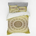 thumbnail image 2 of Mandala Duvet Cover Set, Ombre Mandala Flower Pattern Queen Inspired Prints Hippie Design, Bedding Set with Shams and Fitted Sheet, 3 Sizes, by Ambesonne, 2 of 3