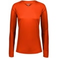 thumbnail image 2 of Augusta Sportswear Women's Attain Wicking Long Sleeve Shirt 2797 - Orange Size 3XL, 2 of 7