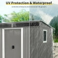 thumbnail image 4 of Homy Casa Metal Outdoor Storage Shed with Sliding Door, Weather Resistant Backyard Tool Shed, 4 of 7