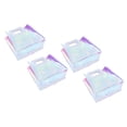 thumbnail image 4 of Bolso de mano iridiscente de 4 Uds., bolso de mano transparente iridiscente de gran capacidad a la moda, bolso holográfico, bolso de playa transparente, 4 of 12