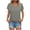 Gray, variant on Womens Summer Tops under $5,Women's Fashion Solid Color Slit Raglan Sleeve Short Sleeve Blouse V-Neck T-Shirt Tops Red XXL