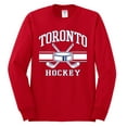 thumbnail image 2 of Wild Bobby City of Toronto Hockey Fantasy Fan Sports Men's Long Sleeve Shirt, Red, Large, 2 of 5