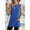 thumbnail image 1 of Uniexcosm Women's Tops Sleeveless Solid Tank Top with Pockets, 1 of 7