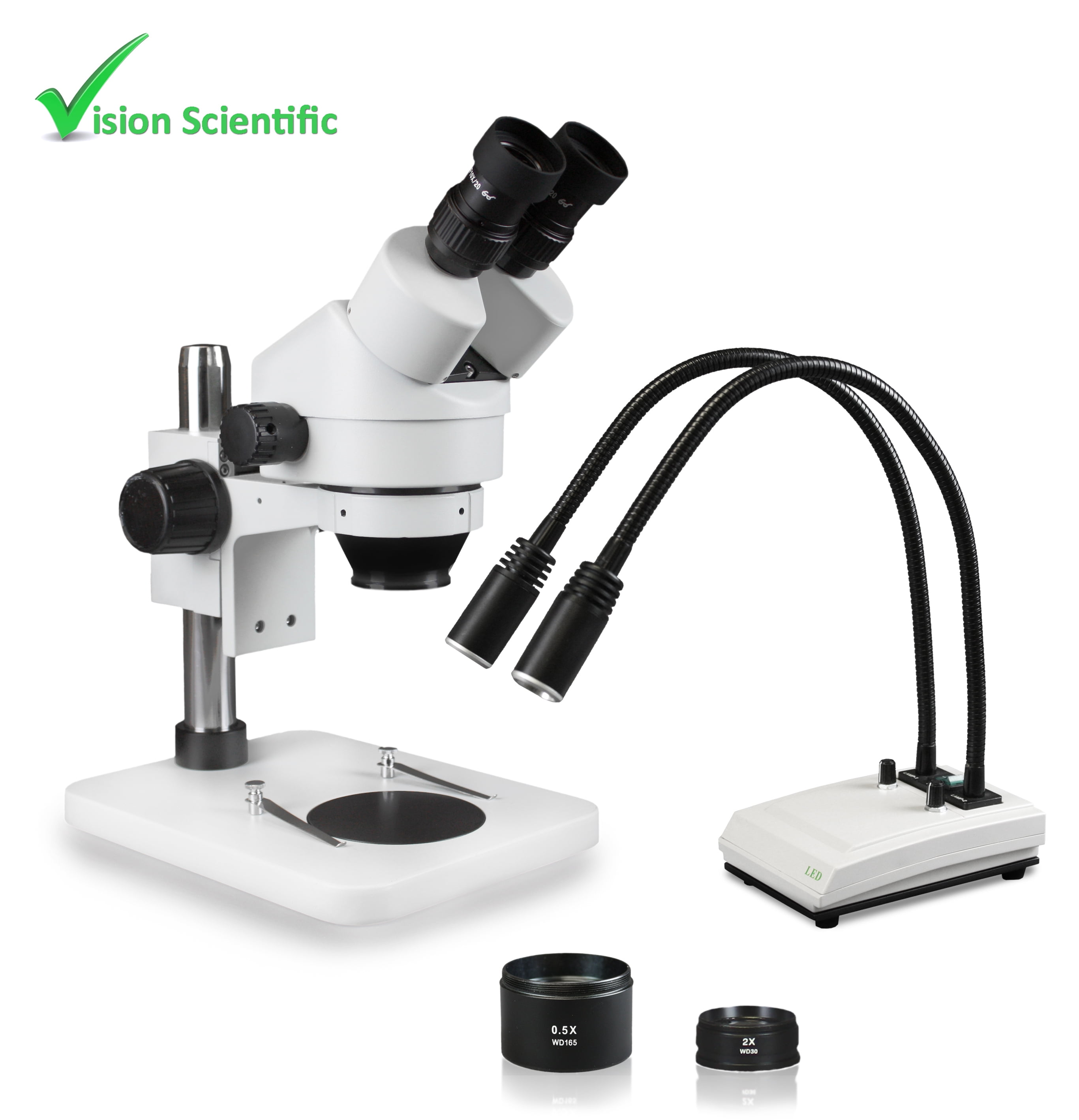 Vision Scientific VS1EZIHL20 Binocular Zoom Stereo Microscope, 10x WF