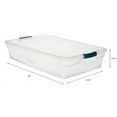 thumbnail image 3 of Rubbermaid Cleverstore Clear 41 QT Pack of 6 Stackable Plastic Storage Containers with Durable Latching Clear Lids, 3 of 9