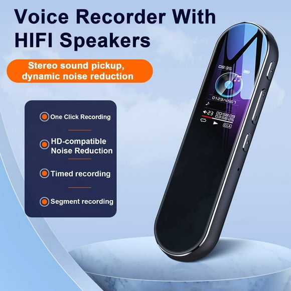 Voice Recorder with Stereo Sound Dynamic 64GB Noise Reduction Auto-Timing Meeting Records Voice Recorder 64GB