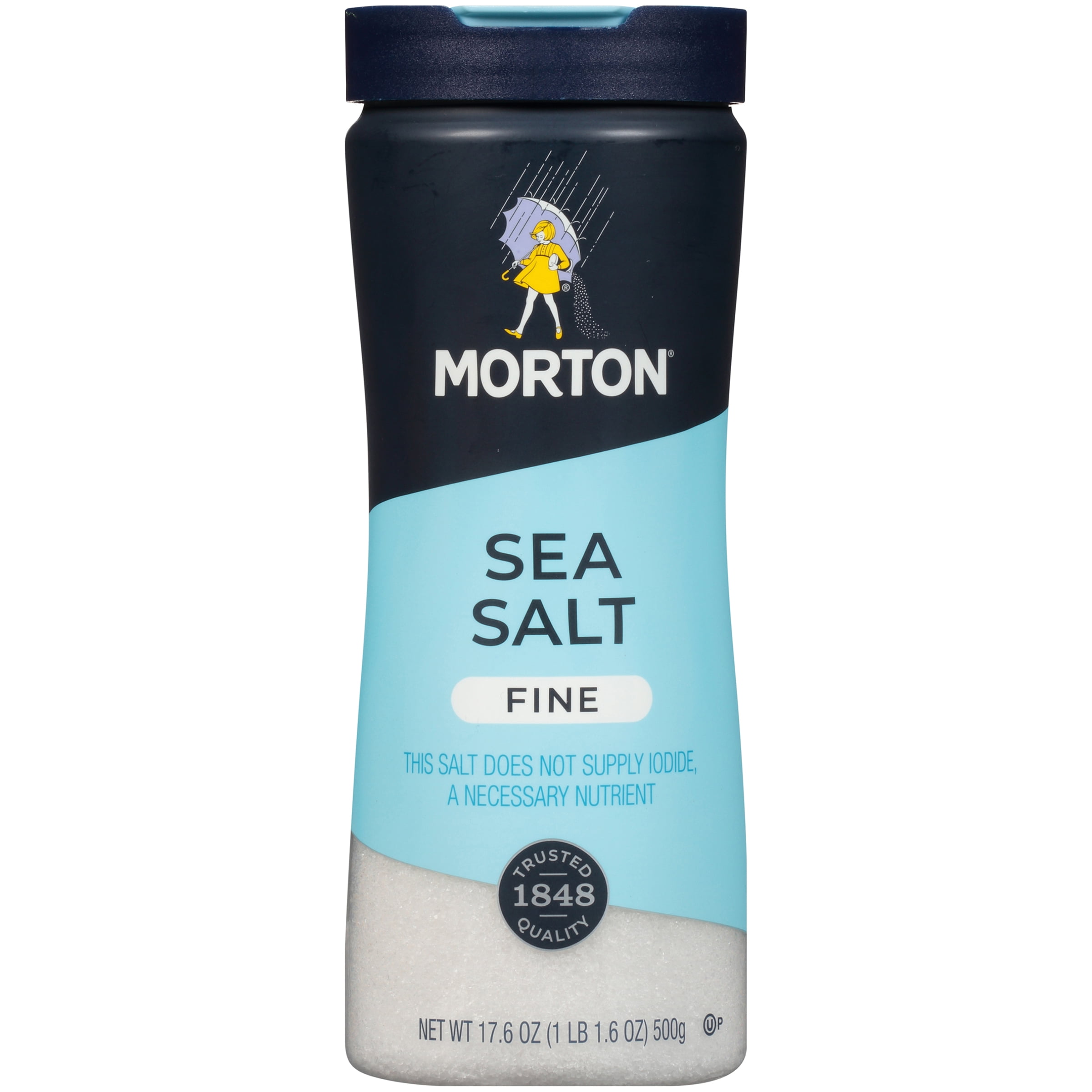 Morton Fine Sea Salt, 17.6 oz