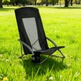 thumbnail image 7 of LEDREM Set of 2 Heavy-Duty Folding Chairs, 330lb Capacity Portable Camping Chairs with High Backrest & Cup Holder, Includes Carry Bag, Black, 7 of 7
