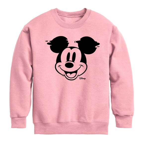 Disney - Mickey & Friends - Mickey Face Glitch - Toddler And Youth Crewneck Fleece Sweatshirt