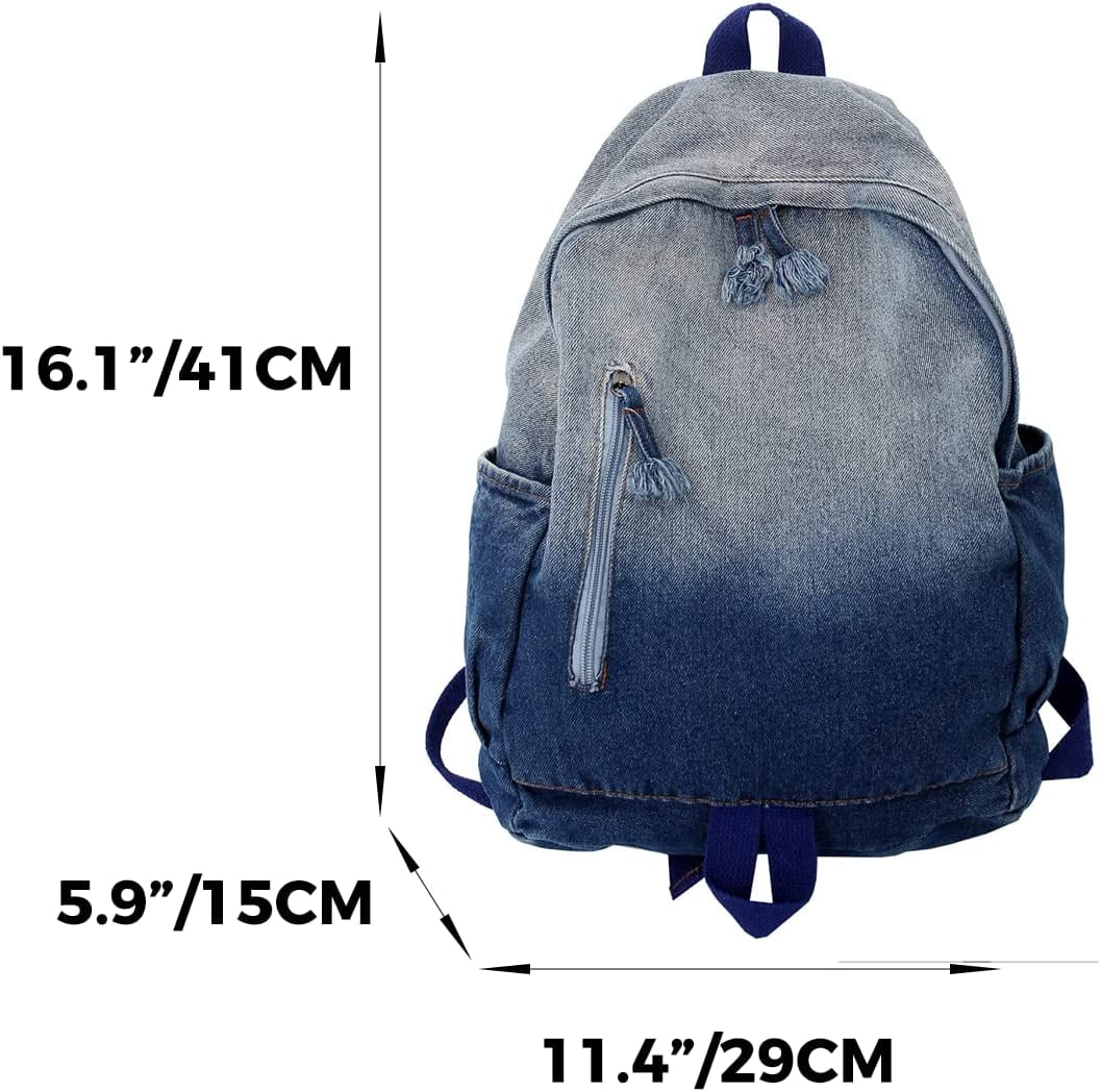 Y2k Denim Backpack Aesthetic Backpack Y2k Bag Vintage Cute 